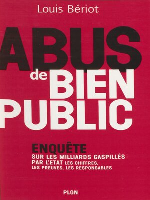 cover image of Abus de bien public